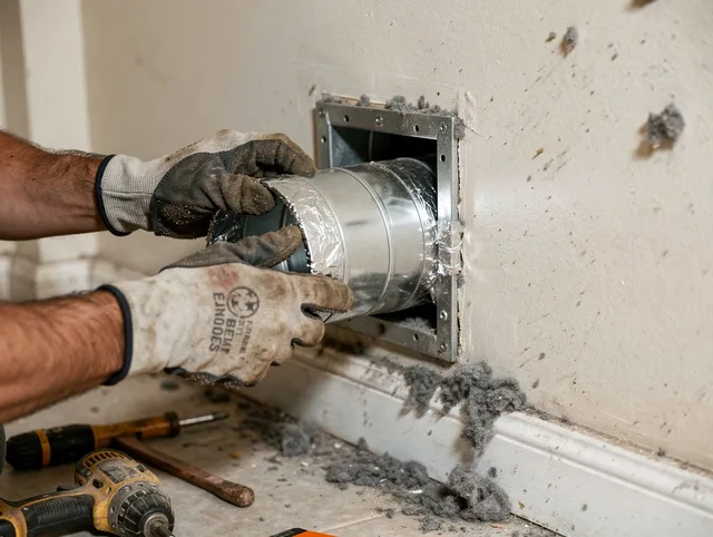Professional dryer vent repair and installation by Commerce Dryer Vent Cleaning in Commerce